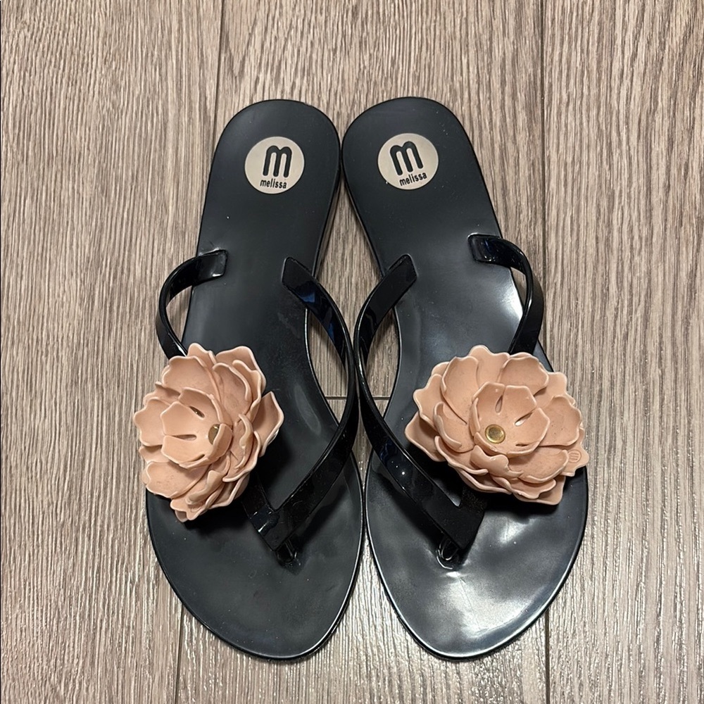 Melissa Black and Pink Stylish Sandals